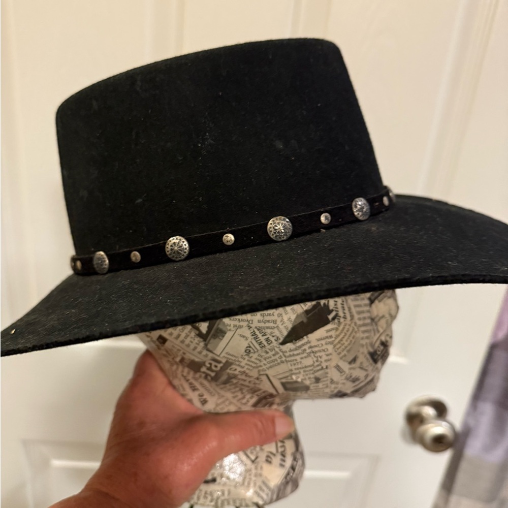 Eddy Bros Black Hat with Studded Band